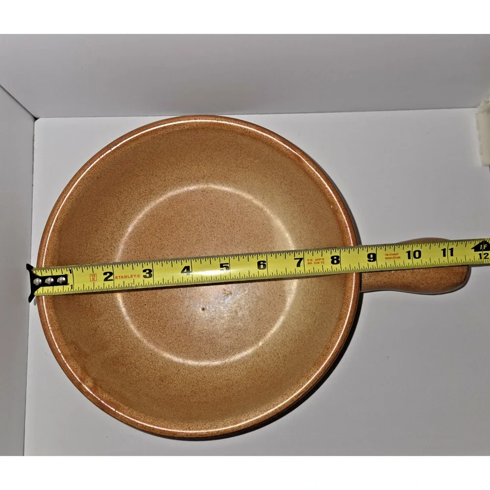 Vintage Swiss/French Ceramic Cheese Fondue Pot - Caquelon 